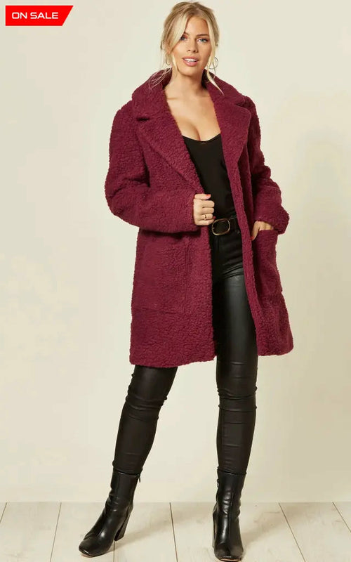 Stud Button Borg Teddy Coat (1905)